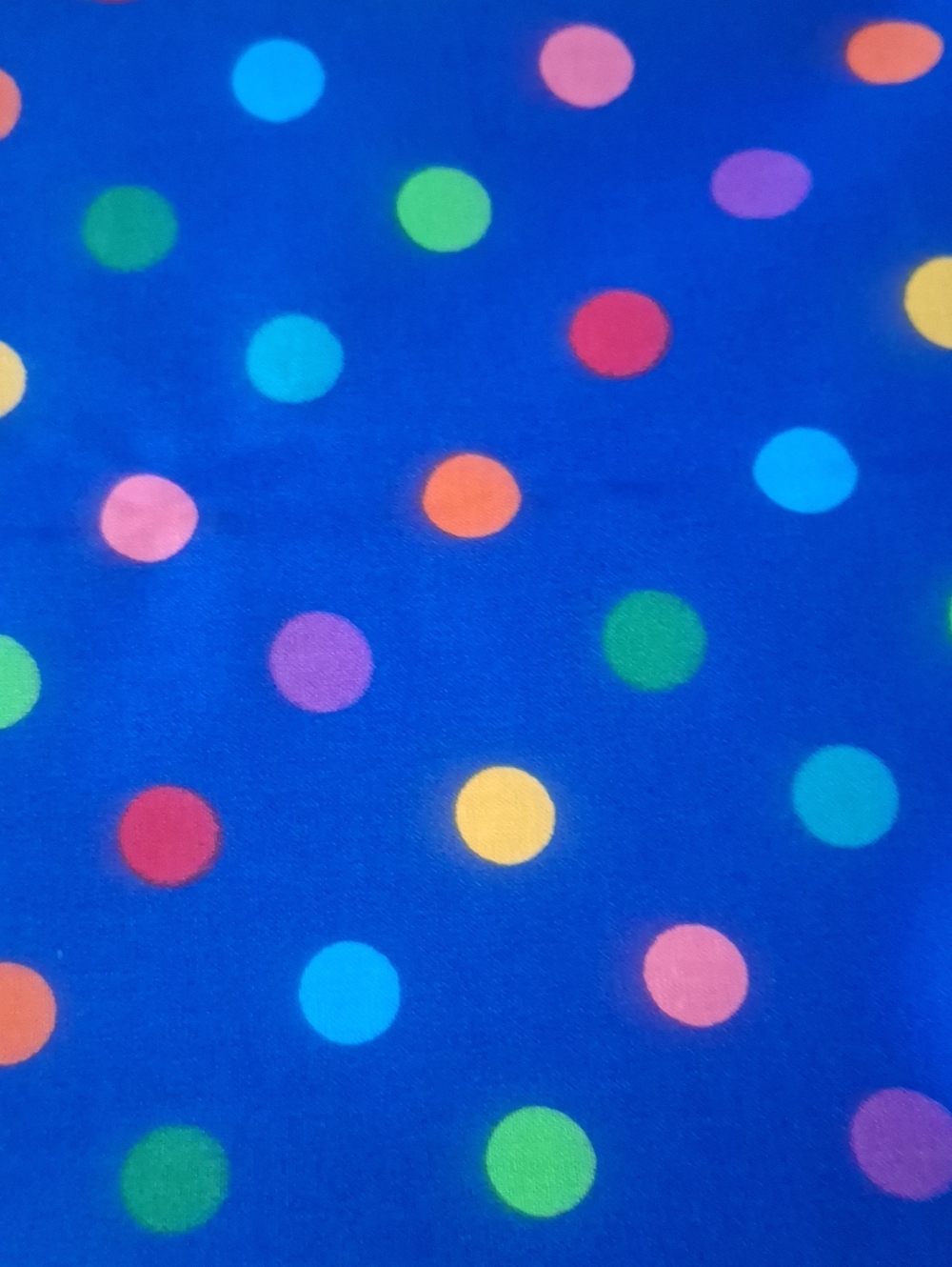 VIP Cranston Print Works Fabric Blue Multicolor Polka Dot 2.33 Yards Uncut 84x4